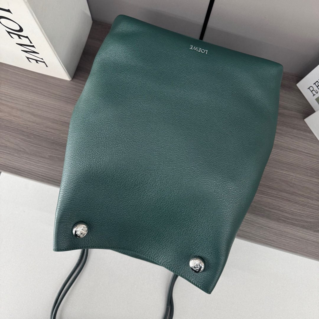 Loewe Pebble Hobo Teal Blue Smooth Calfskin