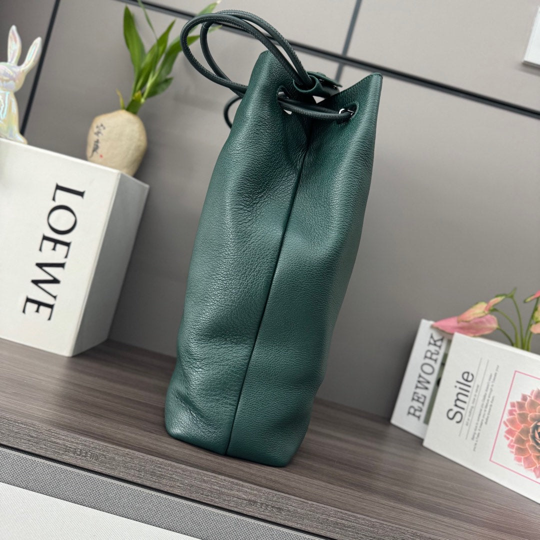 Loewe Pebble Hobo Teal Blue Smooth Calfskin