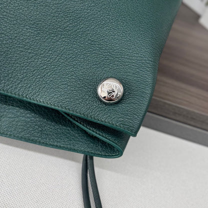 Loewe Pebble Hobo Teal Blue Smooth Calfskin
