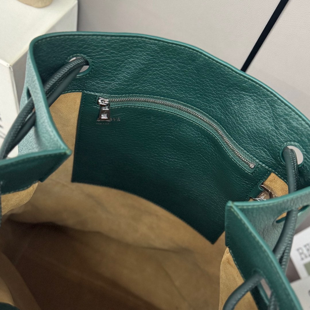 Loewe Pebble Hobo Teal Blue Smooth Calfskin