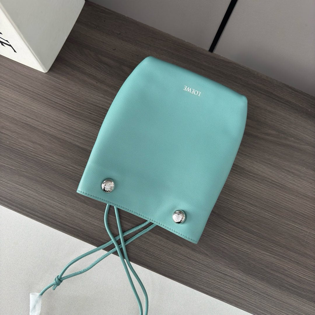 Loewe Small Pebble Hobo Light Blue Smooth Calfskin