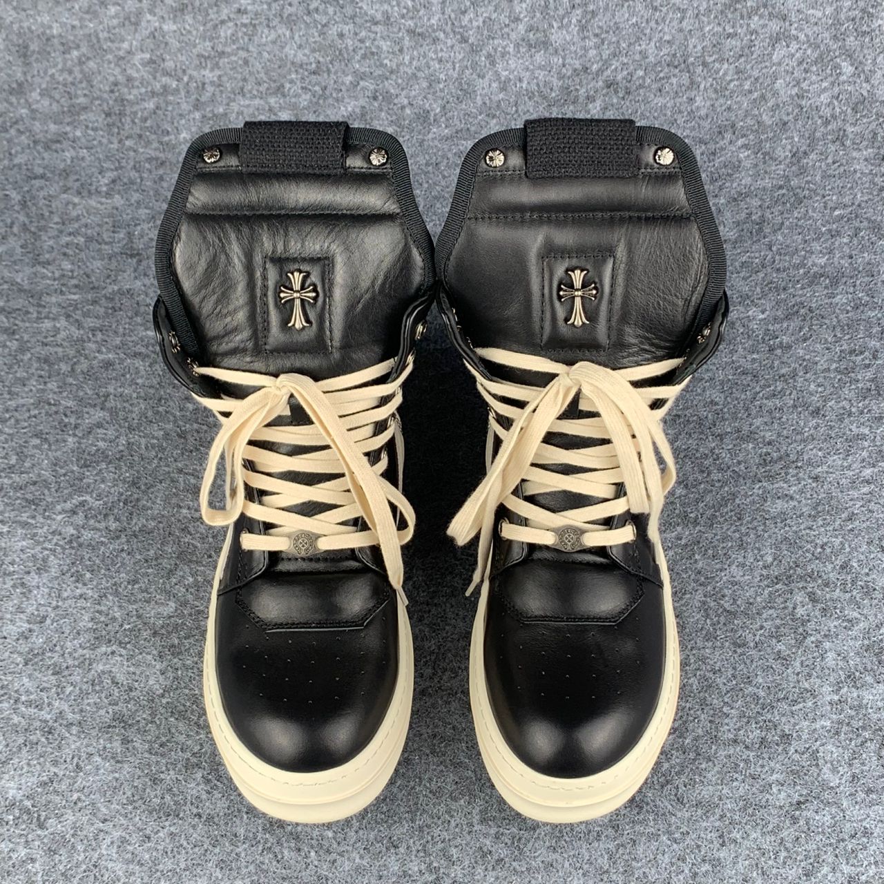 Chrome Hearts x Rick Owens Geobasket High 'Black'