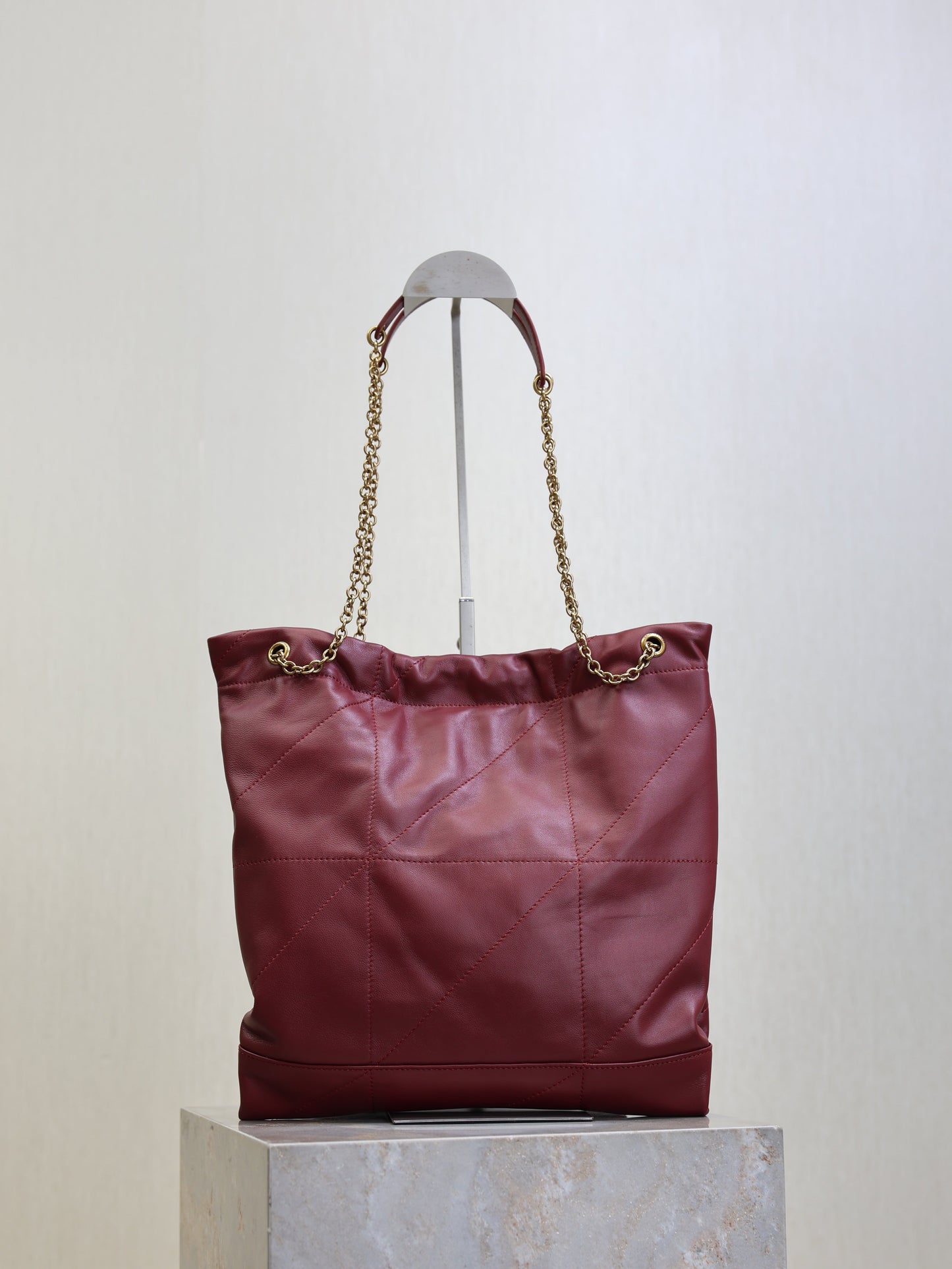 YSL Jamie Shopping Burgundy Lambskin