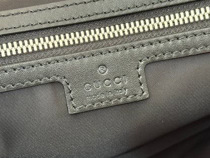 Gucci 36cm Bag Black Canvas Leather 248456