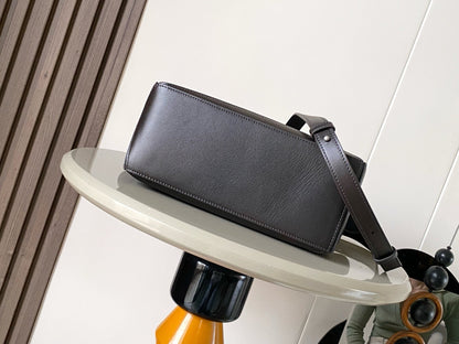 Loewe Panta Small Puzzle Bag 24cm Chocolate Glossy Calfskin