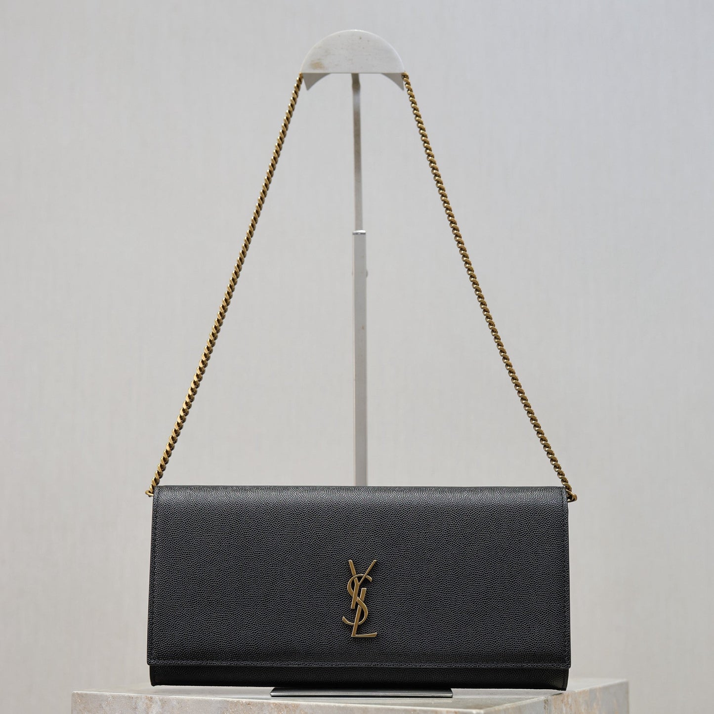 YSL Kate Clutch Bag Black Caviar Leather