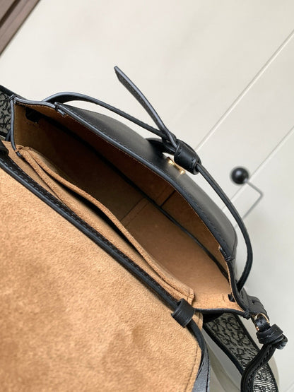 Loewe Mini Gate Dual Bag Black Calfskin