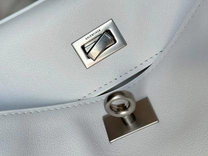Balenciaga Medium Bag 35 White Calfskin Sliver Hardware