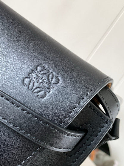 Loewe Mini Gate Dual Bag Black Calfskin