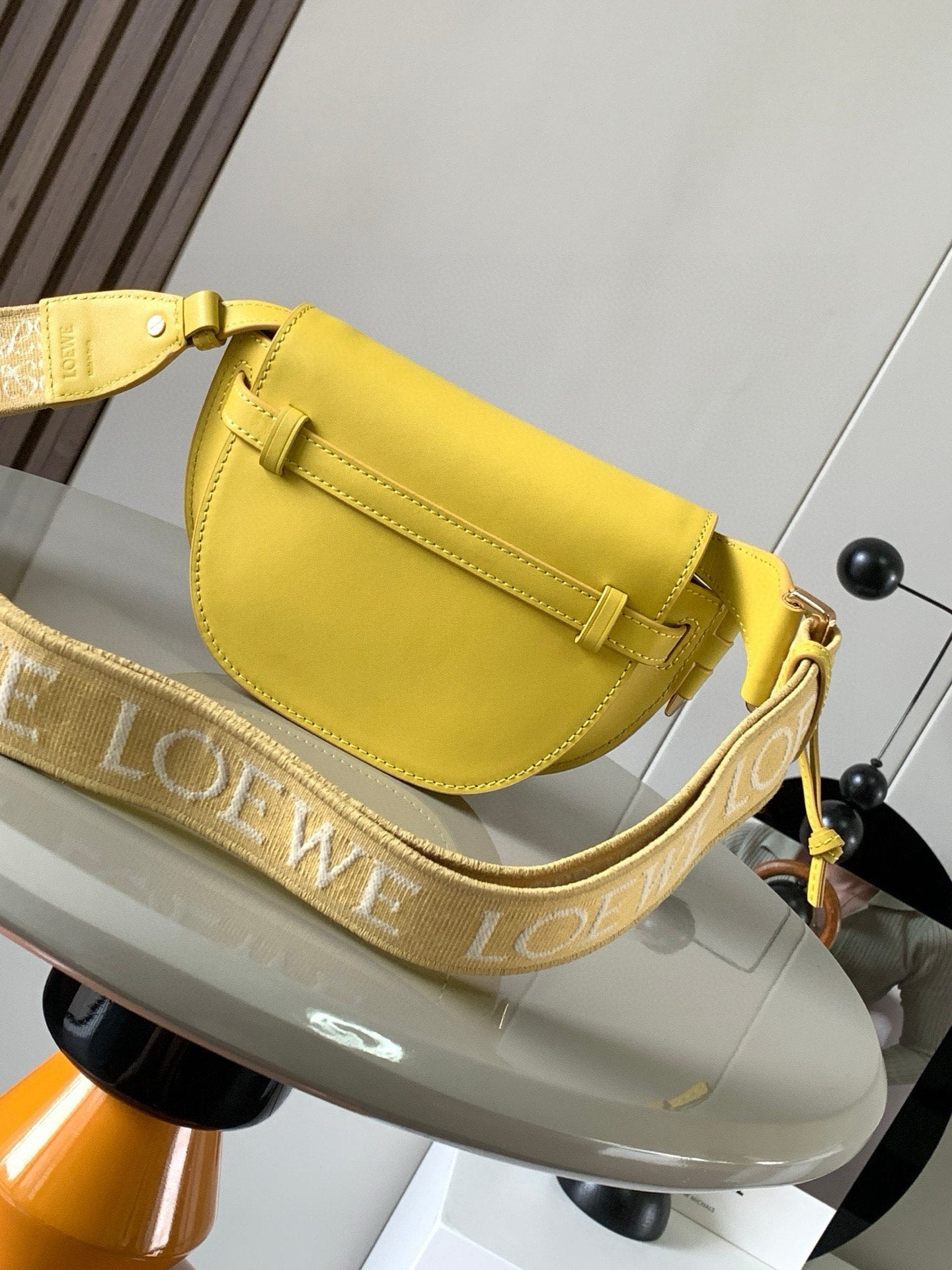 Loewe Mini Gate Dual Bag Yellow Calfskin