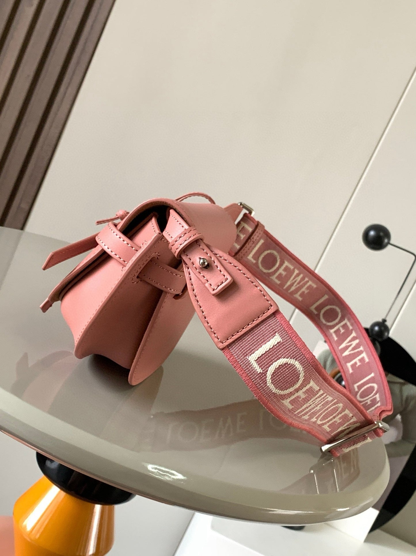 Loewe Mini Gate Dual Bag Light Pink Calfskin