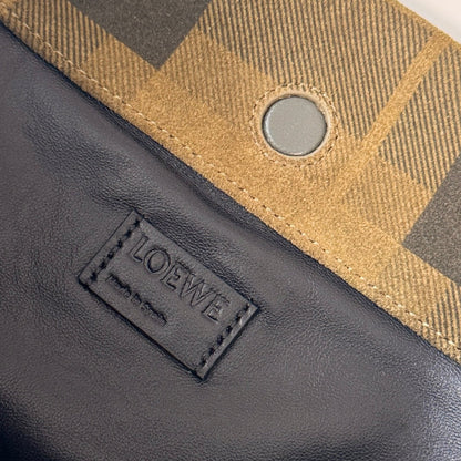 Loewe Flamenco Clutch Bag 30 Yellow Black Suede 280519