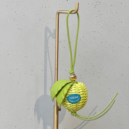 Loewe Charm Bag Apple Green Leather