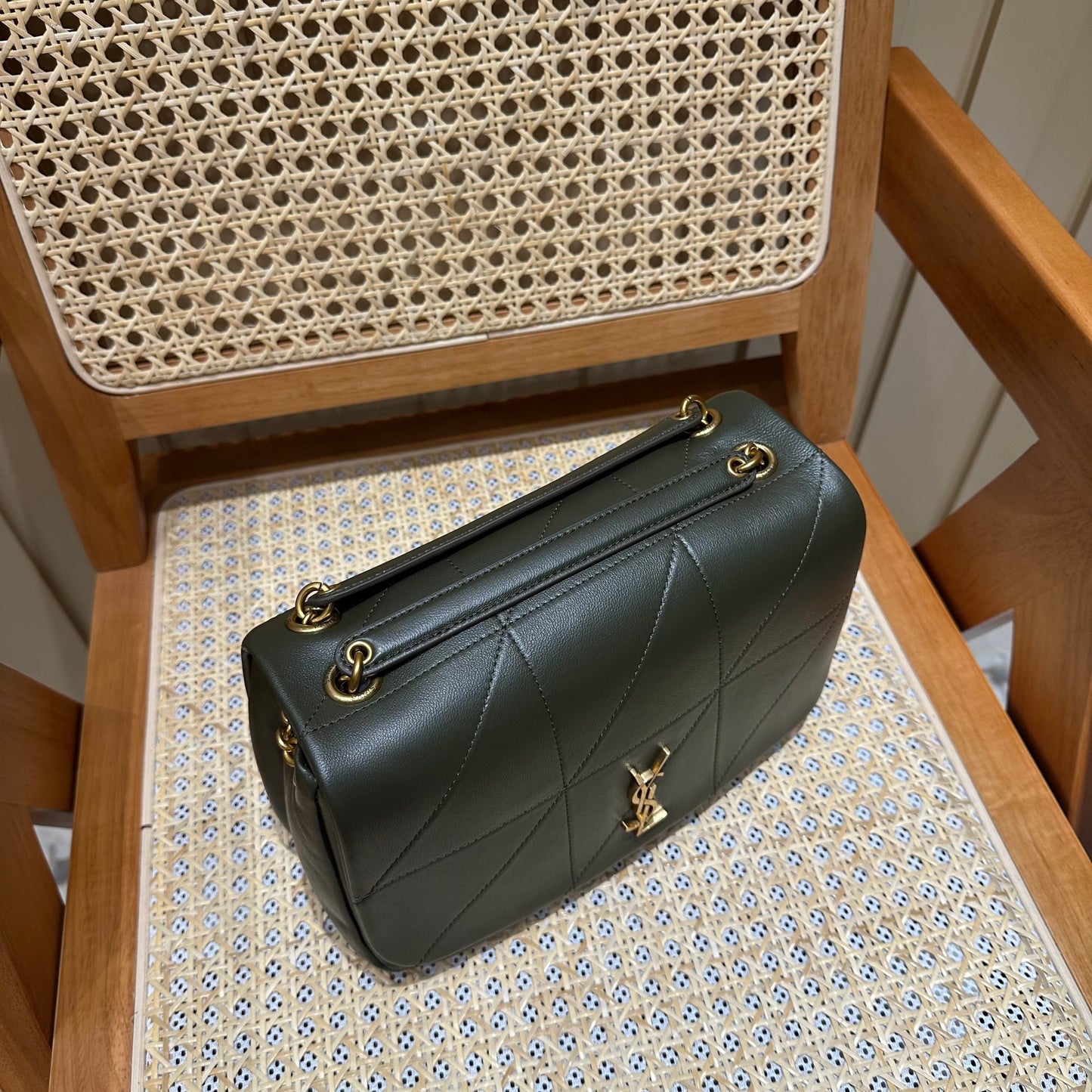 YSL Shoulder Bag 25 Dark Green Calfskin