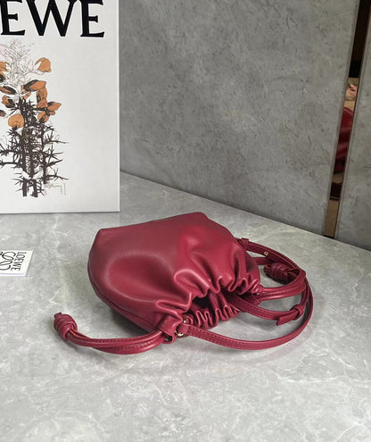 Flamenco Cluth Dark Burgundy Calfskin