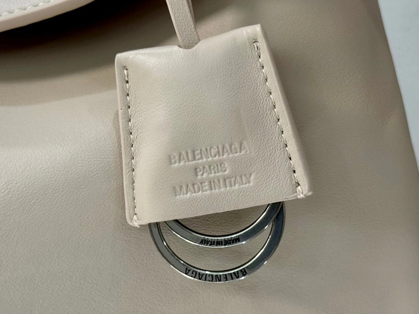 Balenciaga Mini Bag 22 Beige Calfskin Sliver Hardware