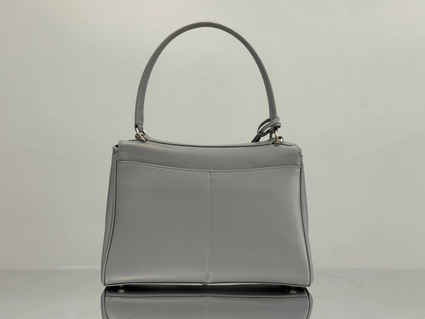 Balenciaga Small Bag 29 Gray Calfskin Sliver Hardware