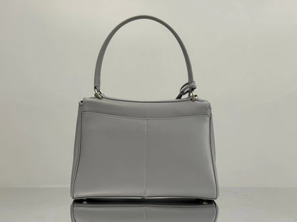 Balenciaga Small Bag 29 Gray Calfskin Sliver Hardware