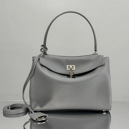 Balenciaga Mini Bag 22 Gray Calfskin Sliver Hardware