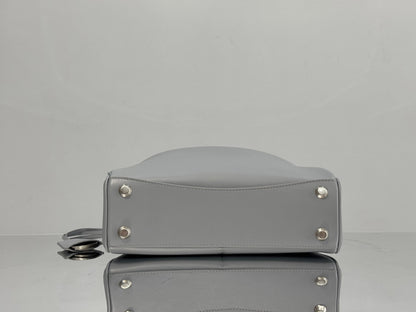 Balenciaga Mini Bag 22 Gray Calfskin Sliver Hardware