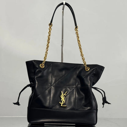 YSL Small Tote Bag 29 Black Caflskin