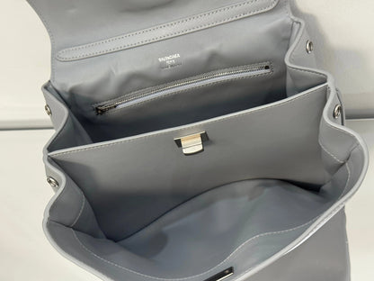 Balenciaga Mini Bag 22 Gray Calfskin Sliver Hardware