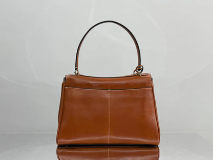 Balenciaga Medium Bag 35 Camel Brown Cowhide Sliver Hardware