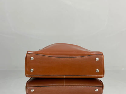 Balenciaga Medium Bag 35 Camel Brown Cowhide Sliver Hardware