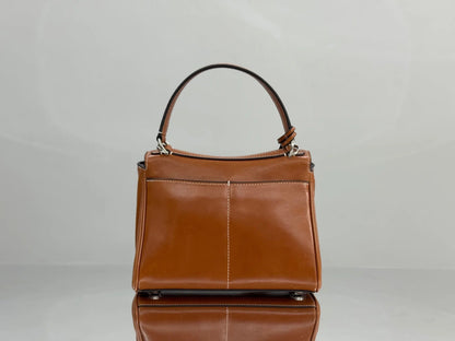 Balenciaga Small Bag 22 Camel Brown Cowhide Sliver Hardware