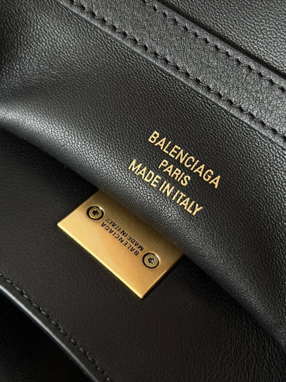 Balenciaga Medium Rodeo Bag 35 Black Calfskin Gold Hardware