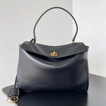 Balenciaga Large Rodeo Bag 40 Black Calfskin Gold Hardware