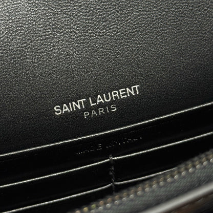 YSL Sunset Bag 19cm Black with Black hardware in Leather 285689