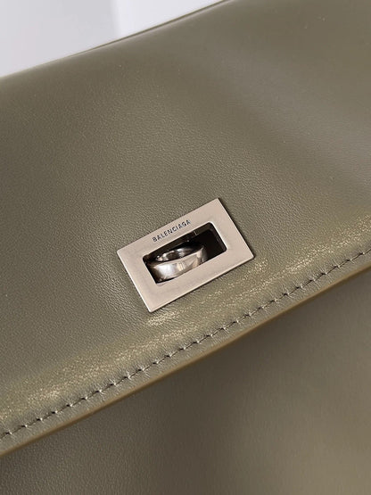 Balenciaga 2026 Rodeo Bag Olive Green Smooth Calfskin Silver Hardware