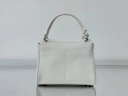 Balenciaga Mini Bag 22 White Calfskin Sliver Hardware