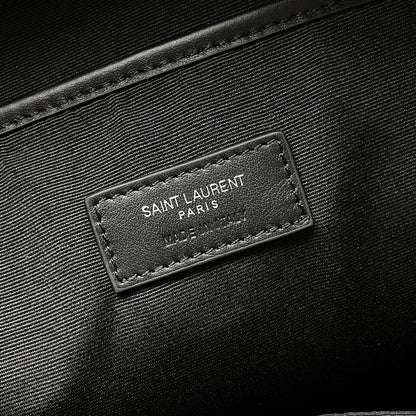 YSL City Backpack 38 Black in Cowhide 285763