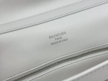 Balenciaga Mini Bag 22 White Calfskin Sliver Hardware