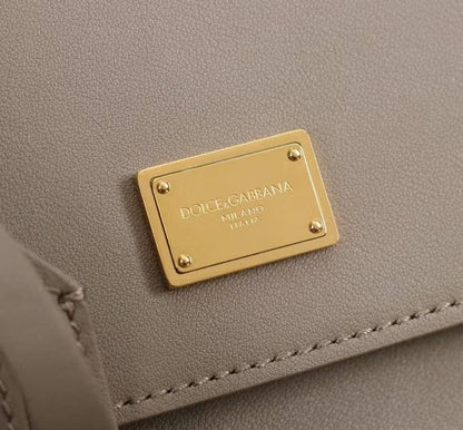 Dolce & Gabbana 2026 My Sicily Bag 20cm Taupe Calfskin