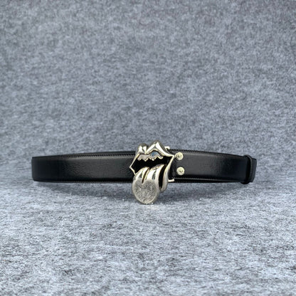 Chrome Hearts Rolling Stones Leather Belt