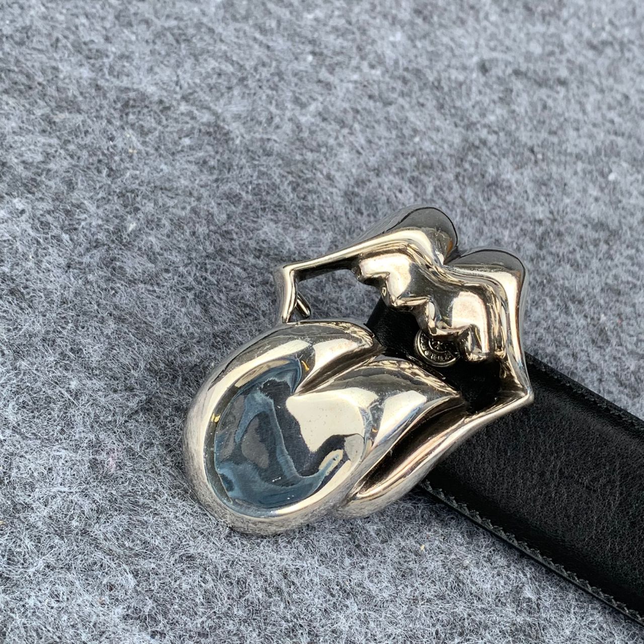 Chrome Hearts Rolling Stones Leather Belt