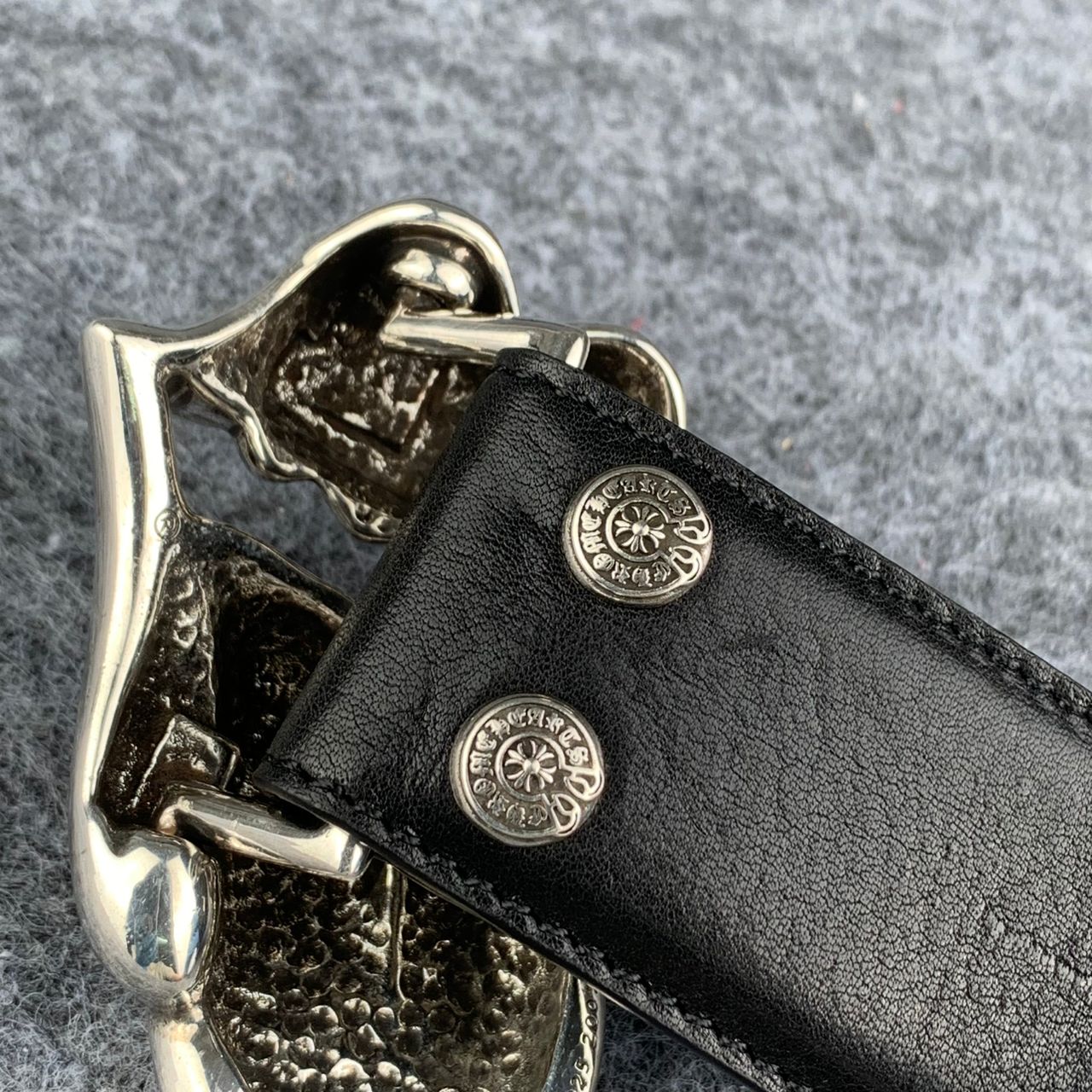 Chrome Hearts Rolling Stones Leather Belt