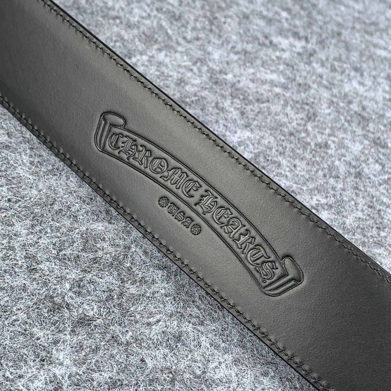 Chrome Hearts Rolling Stones Leather Belt