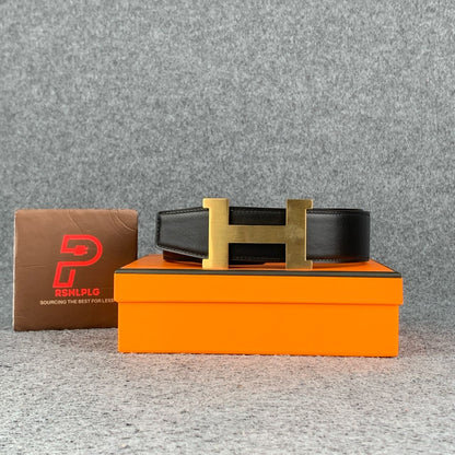 H Constance Reversible Leather Belt ´Black/Chocolate Brown´