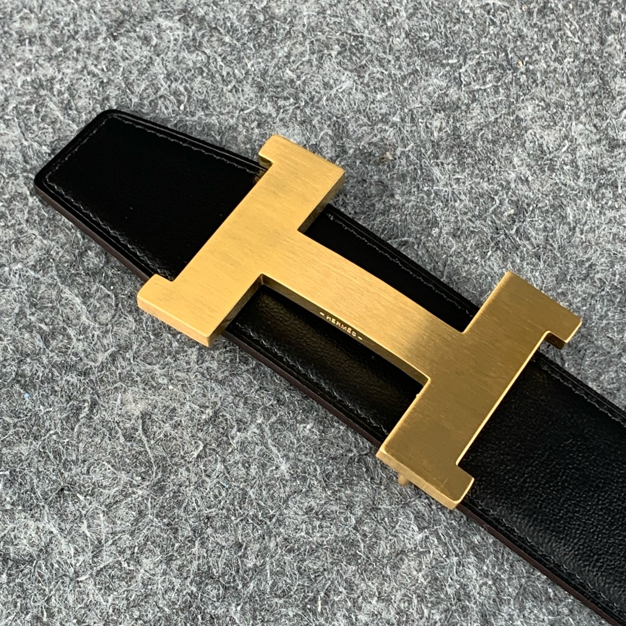 H Constance Reversible Leather Belt ´Black/Chocolate Brown´