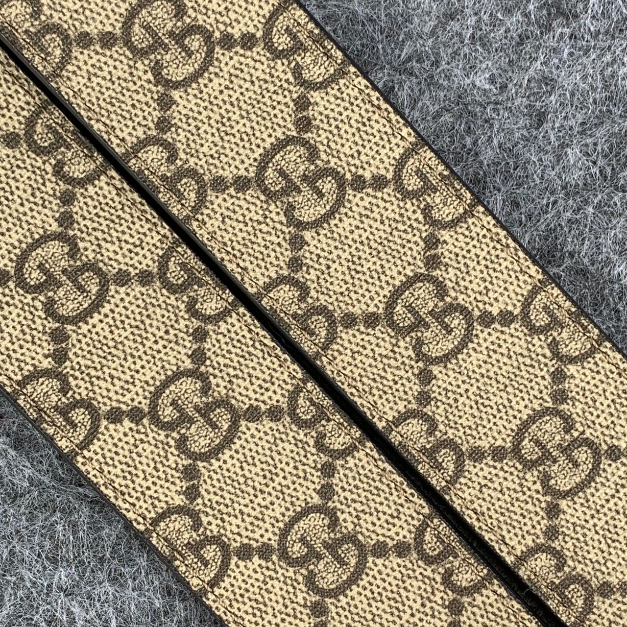 GG Leather Belt with Double G Buckle, 1.5” Width 'Brown'