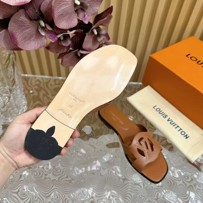 LV Isola Flat Mule 'Cognac'