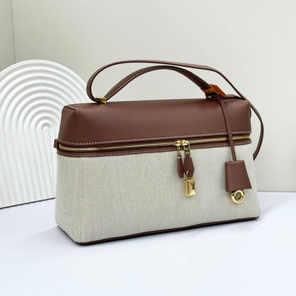 LP Extra Pouch L27 Caramel Calfskin Linen 231570