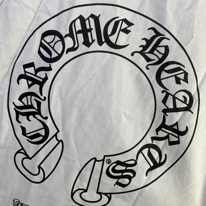 Chrome Hearts Horseshoe Neck Logo 3/4 Shirt 'Black/White'