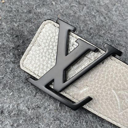 LV Initiales 40mm Reversible Belt 'Light Grey'