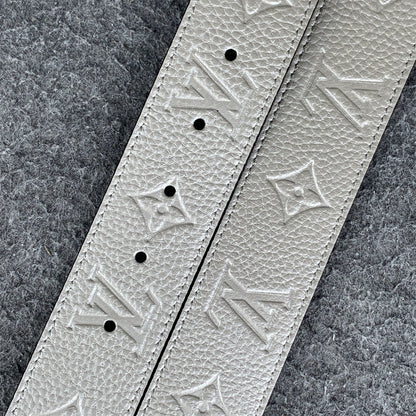 LV Initiales 40mm Reversible Belt 'Light Grey'