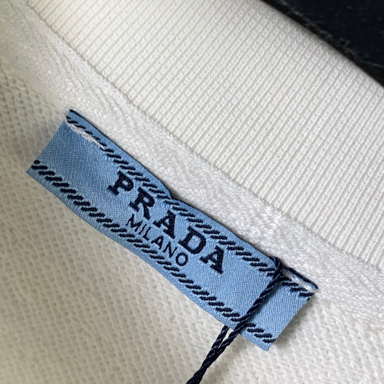 Prada Chenille Logo Sweatshirt 'White'